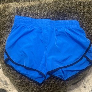 Blue Athletic Shorts with Black Trim